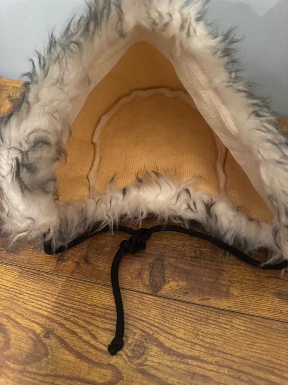 Womens Wolf Faux Fur Hat‎ White Black Shaggy Y2K Festival Winter Unisex